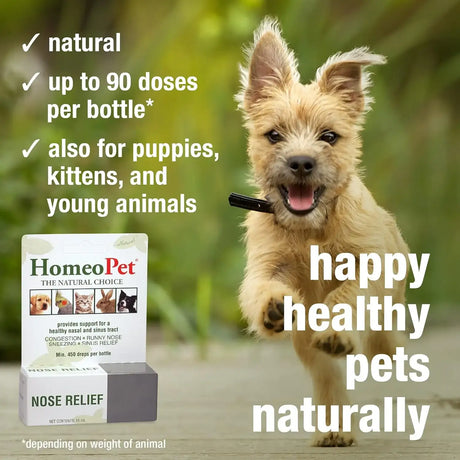 HOMEOPET - HomeoPet Nose Relief Safe and Natural Sinus Supplement 15Ml. - The Red Vitamin MX - Medicamentos Sin Receta Para Perros - {{ shop.shopifyCountryName }}