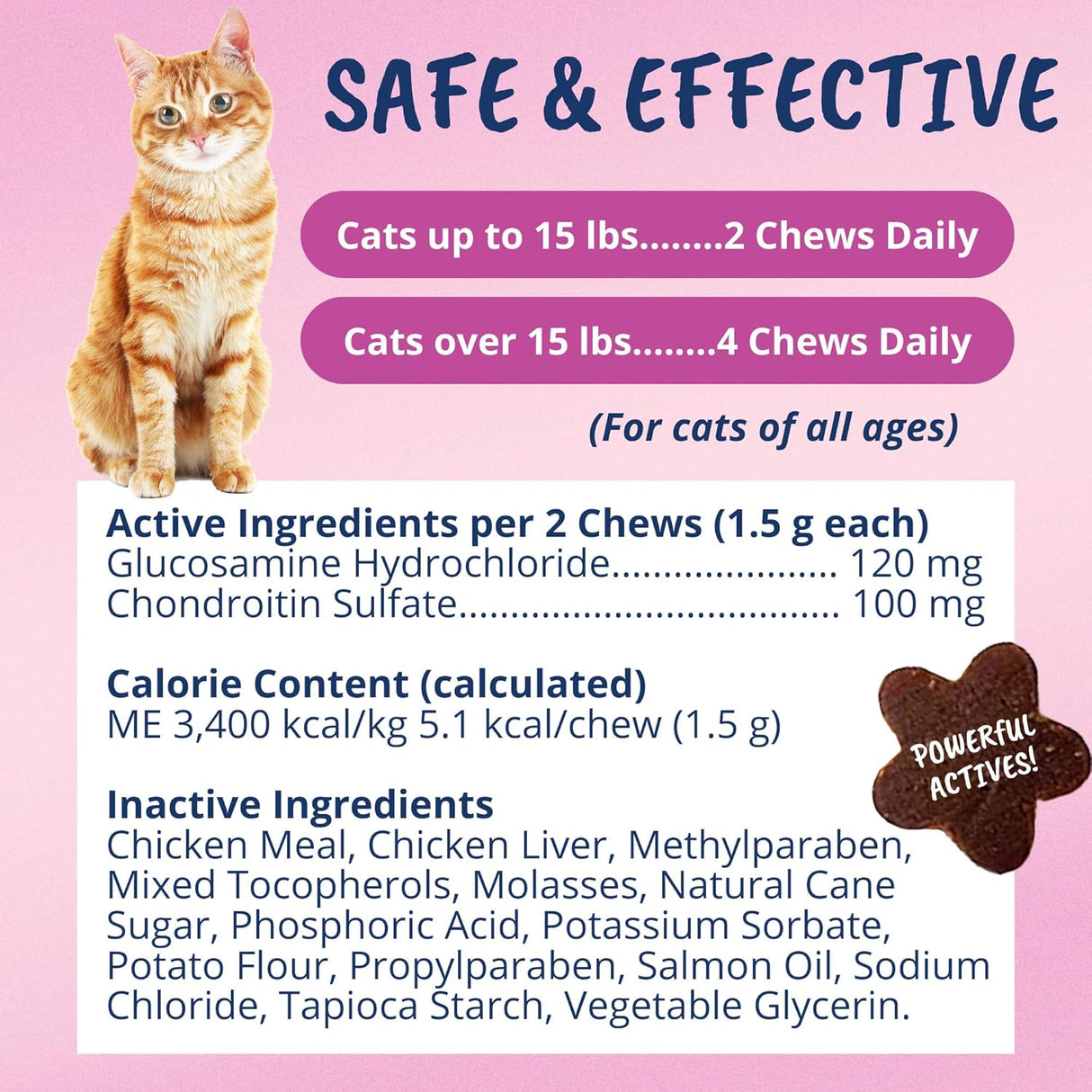 Under The Weather Pet Mobility Chews for Cats 60 Masticables