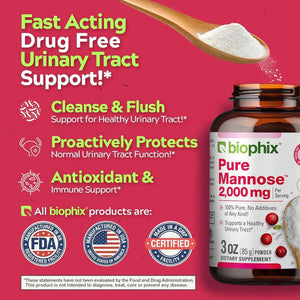 BIOPHIX - Biophix Pure Mannose 2000Mg. 85Gr. - The Red Vitamin MX - Suplementos Alimenticios - {{ shop.shopifyCountryName }}