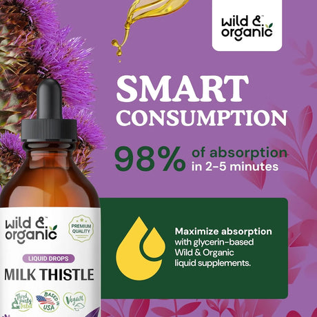 WILD & ORGANIC - Wild & Organic Milk Thistle Extract Drops 4 Fl.Oz. - The Red Vitamin MX - Suplementos Alimenticios - {{ shop.shopifyCountryName }}