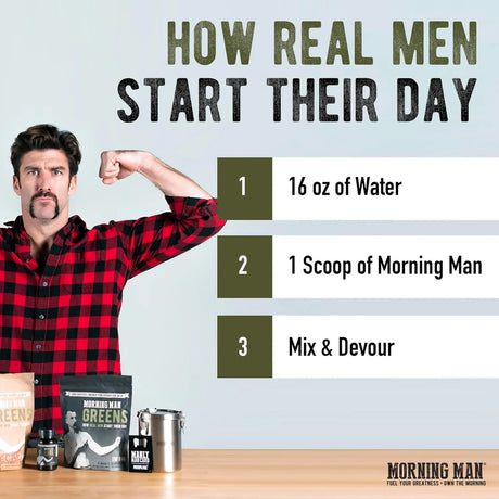 MORNING MAN - MORNING MAN Best Tasting Greens Probiotic Superfood Mix 30 Servicios 360Gr. - The Red Vitamin MX - Suplementos Alimenticios - {{ shop.shopifyCountryName }}