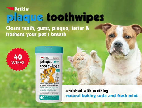 PETKIN - Petkin Cat and Dog Dental Wipes 40 Piezas 2 Pack - The Red Vitamin MX - Cuidado Dental Para Perros - {{ shop.shopifyCountryName }}
