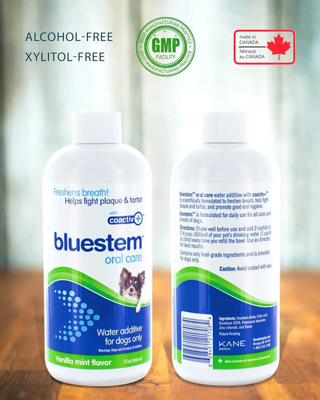 BLUESTEM - Bluestem Pet Water Additive Oral Care Dogs Only Vanilla Mint 500Ml. - The Red Vitamin MX - Cuidado Dental Para Perros - {{ shop.shopifyCountryName }}
