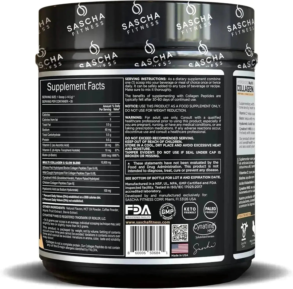 SASCHA FITNESS - SASCHA FITNESS Hydrolyzed Multi Collagen Peptides Tipes 1,2 & 3 Caramel Macchiato 507Gr. - The Red Vitamin MX - Suplementos Alimenticios - {{ shop.shopifyCountryName }}