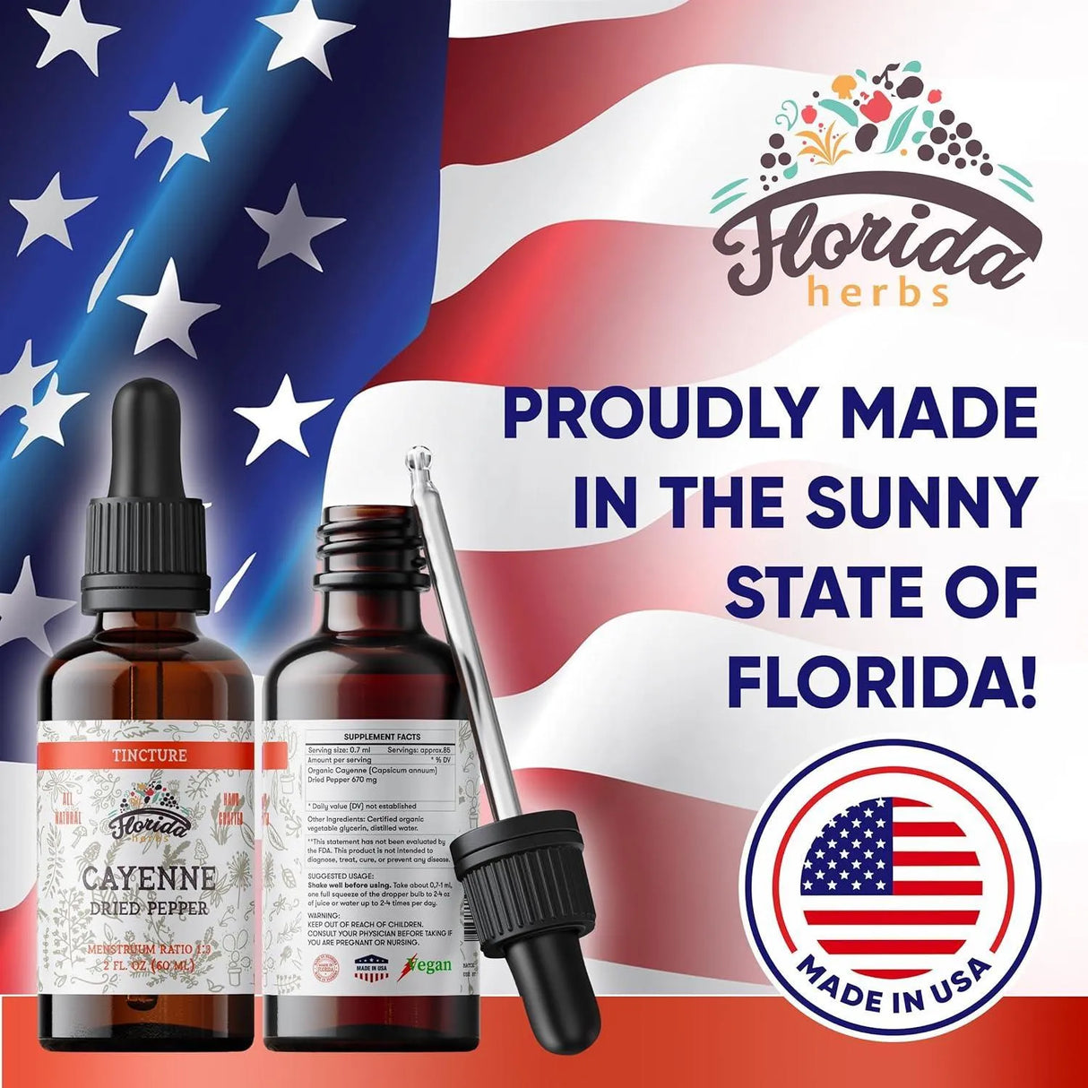 FLORIDA HERBS - Florida Herbs Cayenne Tincture Extract 2 Fl.Oz. - The Red Vitamin MX - Suplementos Alimenticios - {{ shop.shopifyCountryName }}