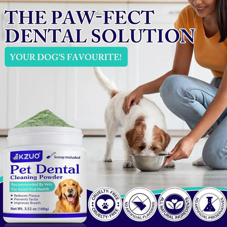 KZUO - Kzuo Dog Teeth Cleaning Powder 100Gr. - The Red Vitamin MX - Cuidado Dental Para Perros - {{ shop.shopifyCountryName }}