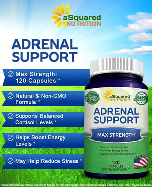 ASQUARED NUTRITION - aSquared Nutrition Adrenal Support 120 Capsulas - The Red Vitamin MX - Suplementos Alimenticios - {{ shop.shopifyCountryName }}