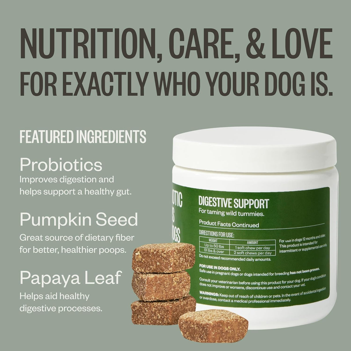 Ollie Probiotic Dog Chews 60 Masticables