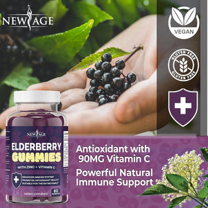 NEW AGE - NEW AGE Premium Elderberry Gummies 60 Gomitas 2 Pack - The Red Vitamin MX - Suplementos Alimenticios - {{ shop.shopifyCountryName }}