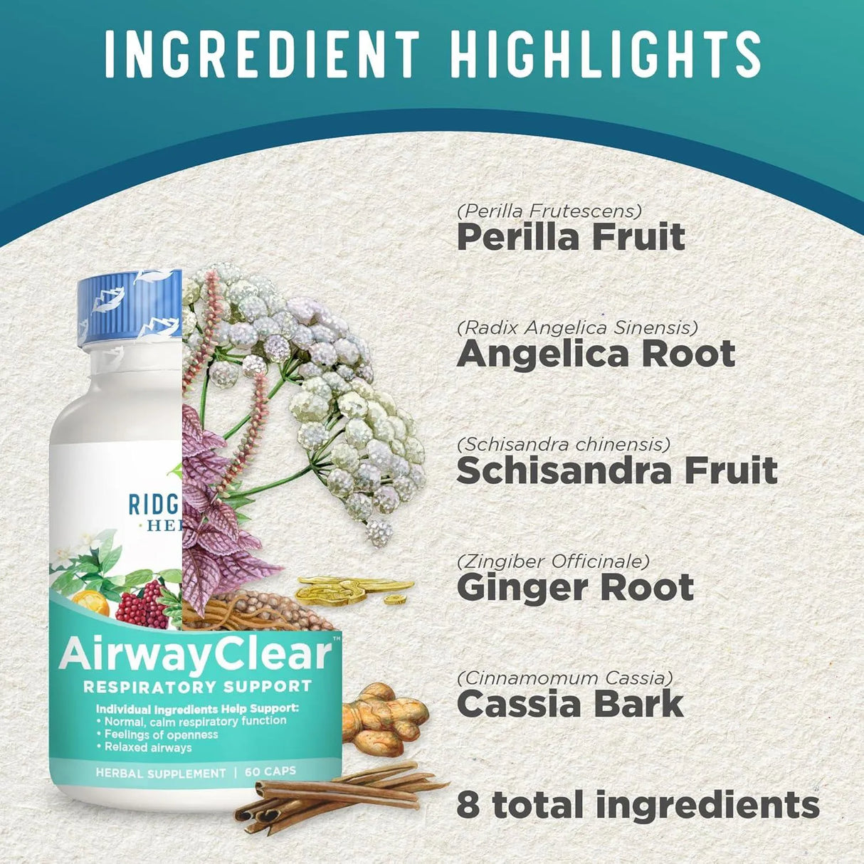 RIDGECREST HERBALS - Ridgecrest Herbals AirwayClear 60 Capsulas - The Red Vitamin MX - Suplementos Alimenticios - {{ shop.shopifyCountryName }}