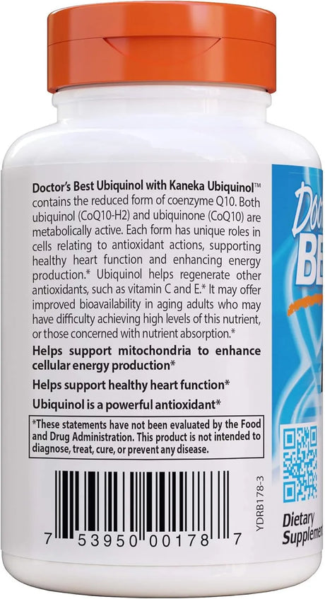DOCTOR'S BEST - Doctor's Best Ubiquinol with Kaneka 50Mg. 90 Capsulas Blandas - The Red Vitamin MX - sup - {{ shop.shopifyCountryName }}
