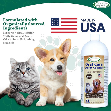 MAD ABOUT ORGANICS - Mad About Organics Oral Care Water Additive for Cats & Dogs Non-Flavored 946Ml. - The Red Vitamin MX - Cuidado Dental Para Perros - {{ shop.shopifyCountryName }}