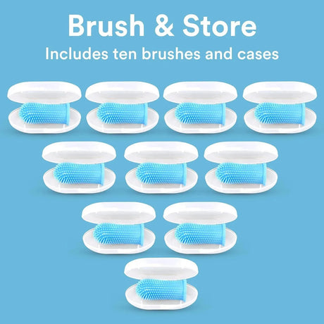 JASPER - Jasper Dog Toothbrush Blue 10 Pack - The Red Vitamin MX - Cuidado Dental Para Perros - {{ shop.shopifyCountryName }}