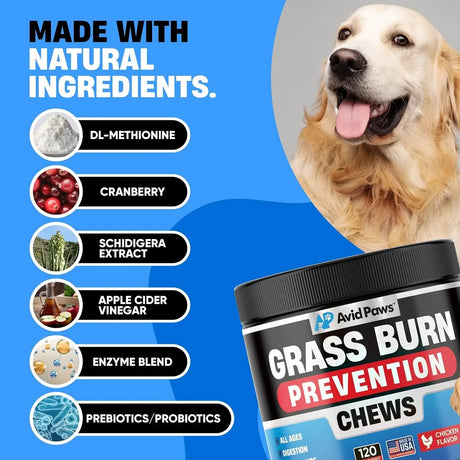 AVID PAWS - Avid Paws Dog Urine Neutralizer for Lawn 120 Masticables - The Red Vitamin MX - Salud De Tracto Urinario Para Perros - {{ shop.shopifyCountryName }}