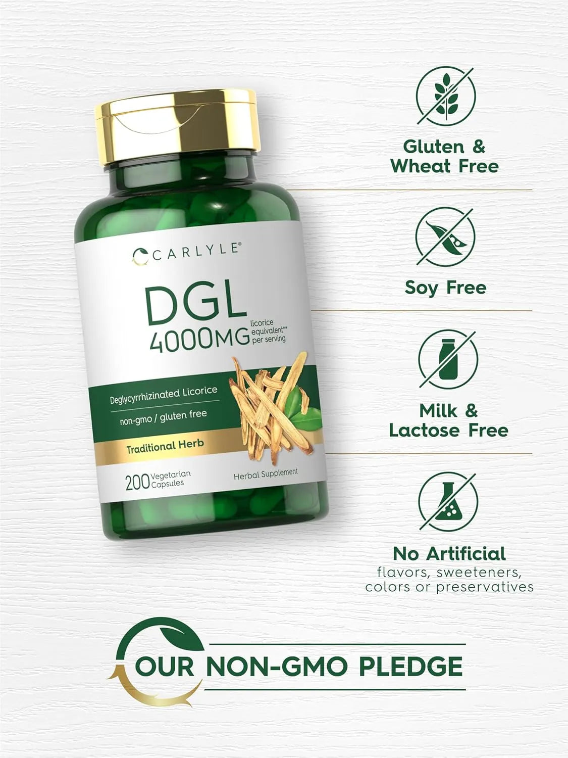 CARLYLE - Carlyle DGL Deglycyrrhizinated Licorice 4000Mg. 200 Capsulas - The Red Vitamin MX - Suplementos Alimenticios - {{ shop.shopifyCountryName }}