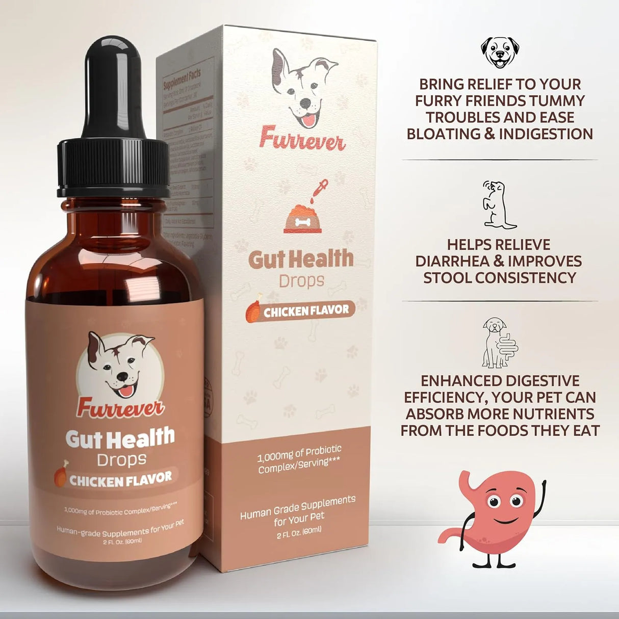 FURREVER - Furrever Gut Health Probiotics for Dogs Chicken Flavor 2 Fl.Oz. - The Red Vitamin MX - Probióticos Para Perros - {{ shop.shopifyCountryName }}