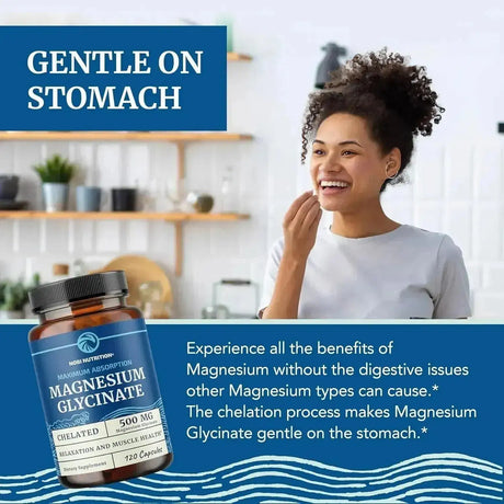 NOBI NUTRITION - Nobi Nutrition Magnesium Glycinate 500Mg. 120 Capsulas - The Red Vitamin MX - Suplementos Alimenticios - {{ shop.shopifyCountryName }}