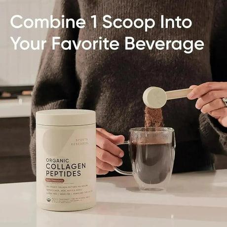 SPORTS RESEARCH - Sports Research­ Organic Collagen Peptides Dark Chocolate 30 Servicios 480Gr. - The Red Vitamin MX - Suplementos Alimenticios - {{ shop.shopifyCountryName }}