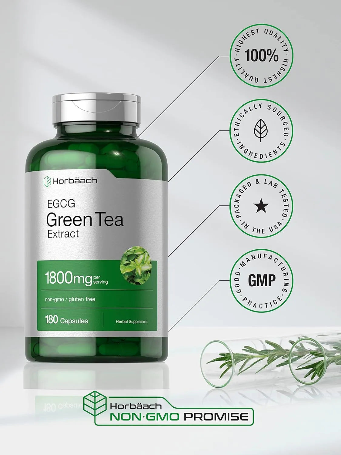 HORBAACH - Horbaach EGCG Green Tea Extract 1800Mg. 180 Capsulas - The Red Vitamin MX - Suplementos Alimenticios - {{ shop.shopifyCountryName }}