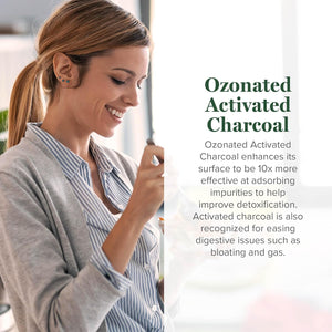 Global Healing Ozonated Activated Charcoal Powder 60 Capsulas