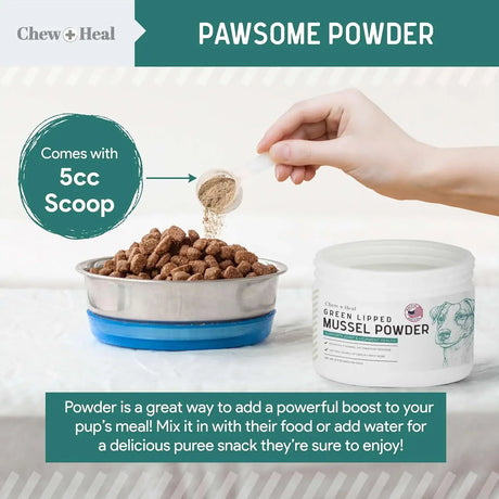 CHEW + HEAL - Chew + Heal Labs Green Lipped Mussel for Dogs 6 Oz. - The Red Vitamin MX - Cuidado De Cadera Y Articulaciones Para Perros - {{ shop.shopifyCountryName }}