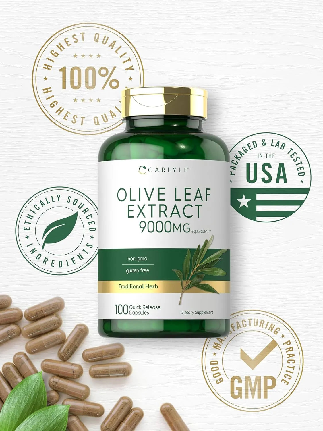 CARLYLE - Carlyle Olive Leaf Extract 9,000Mg. 100 Capsulas - The Red Vitamin MX - Suplementos Alimenticios - {{ shop.shopifyCountryName }}