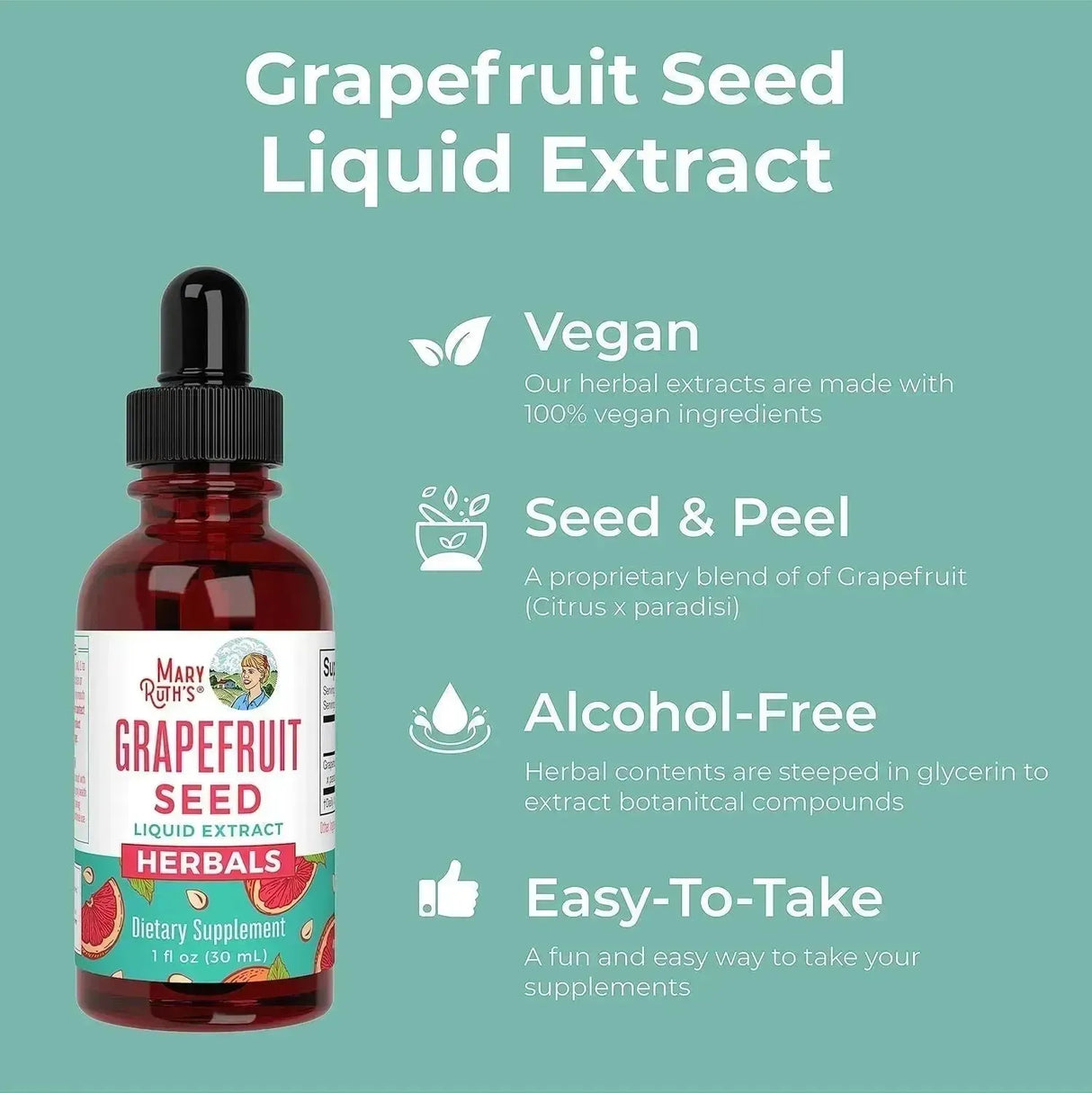MARY RUTH ORGANICS - MaryRuth Organics Grapefruit Seed Extract 1 Fl.Oz. - The Red Vitamin MX - Suplementos Alimenticios - {{ shop.shopifyCountryName }}