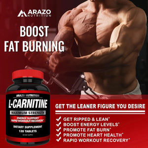 ARAZO NUTRITION - Arazo Nutrition Super Strength L-Carnitine 1000Mg. 120 Tabletas - The Red Vitamin MX - Suplementos Alimenticios - {{ shop.shopifyCountryName }}