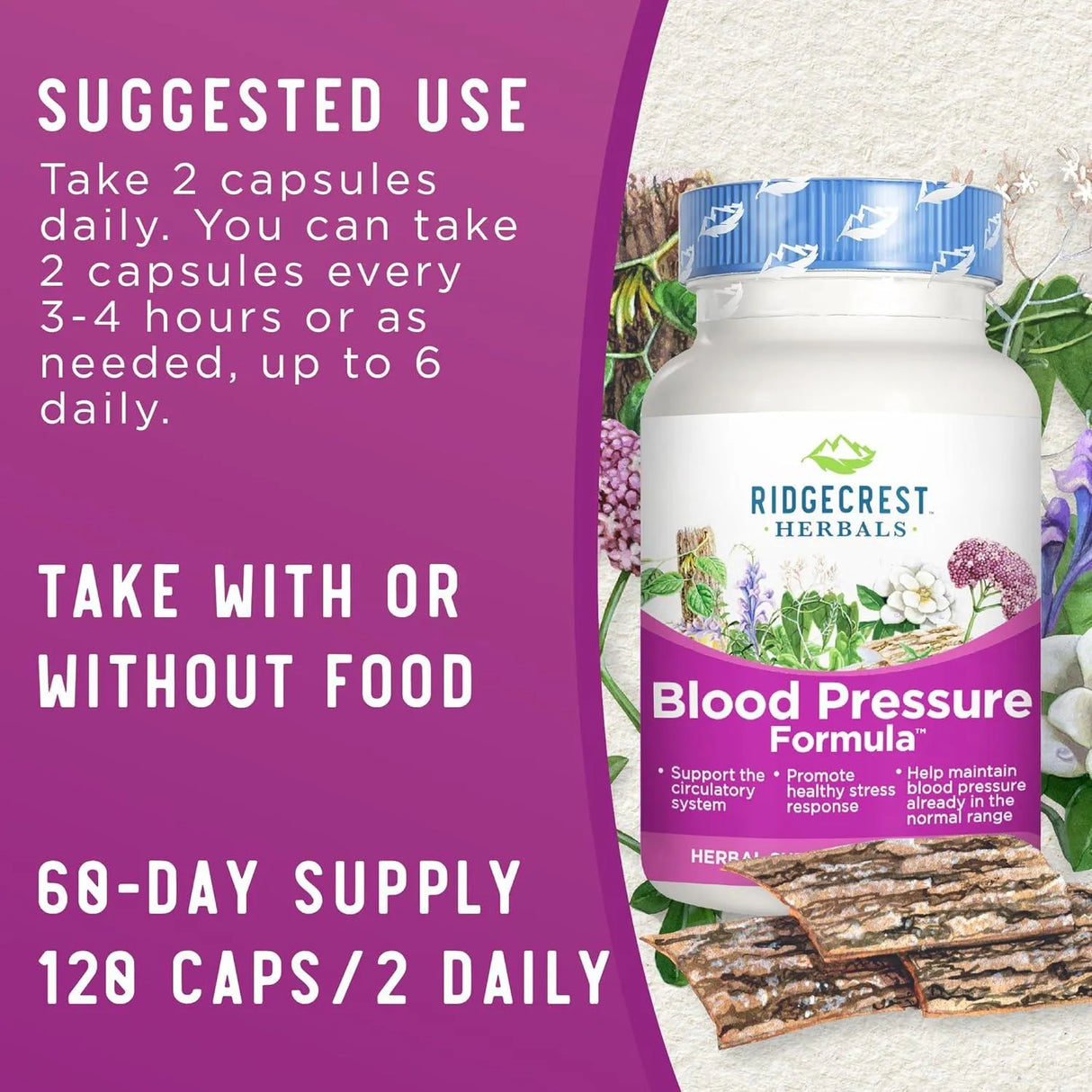 RIDGECREST HERBALS - RidgeCrest Herbals Blood Pressure Herbal Formula 120 Capsulas - The Red Vitamin MX - Suplementos Alimenticios - {{ shop.shopifyCountryName }}