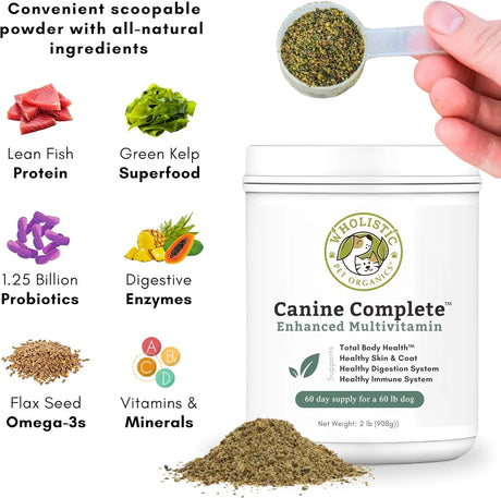 WHOLISTIC PET ORGANICS - Wholistic Pet Organics Canine Complete Dog Multivitamin 908Gr. - The Red Vitamin MX - Multivitamínicos Para Perros - {{ shop.shopifyCountryName }}