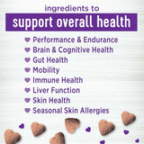 Wellness Multi-Benefit Peanut Butter & Apple Flavored Soft Chews 45 Masticables