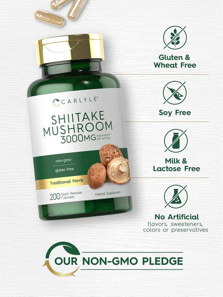 CARLYLE - Carlyle Shiitake Mushroom Extract 3000Mg. 200 Capsulas - The Red Vitamin MX - Suplementos Alimenticios - {{ shop.shopifyCountryName }}