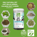 Only Natural Pet Just Relax Herbal Calming Soft Chews for Dogs 120 Masticables
