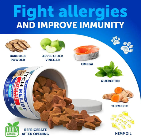 ARTULLANO - Artullano Dog Allergy Relief Chews Duck 120 Masticables - The Red Vitamin MX - Remedios Para La Picazón De Perros - {{ shop.shopifyCountryName }}