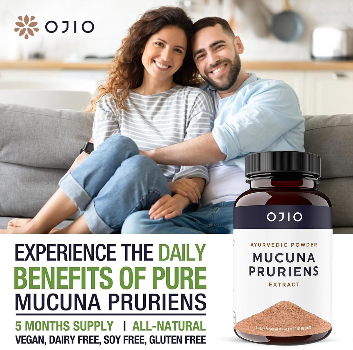 OJIO - Ojio Mucuna Pruriens Pure Extract Powder 100Gr. - The Red Vitamin MX - Suplementos Alimenticios - {{ shop.shopifyCountryName }}