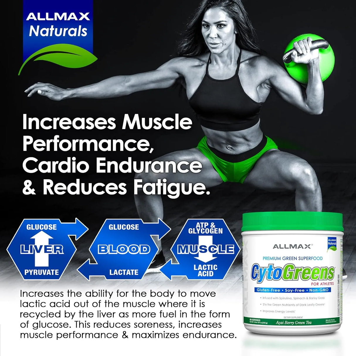 ALLMAX NUTRITION - ALLMAX Nutrition Cytogreens Super Greens Powder 30 Servicios Acai Berry Green Tea 267Gr. - The Red Vitamin MX - Suplementos Alimenticios - {{ shop.shopifyCountryName }}