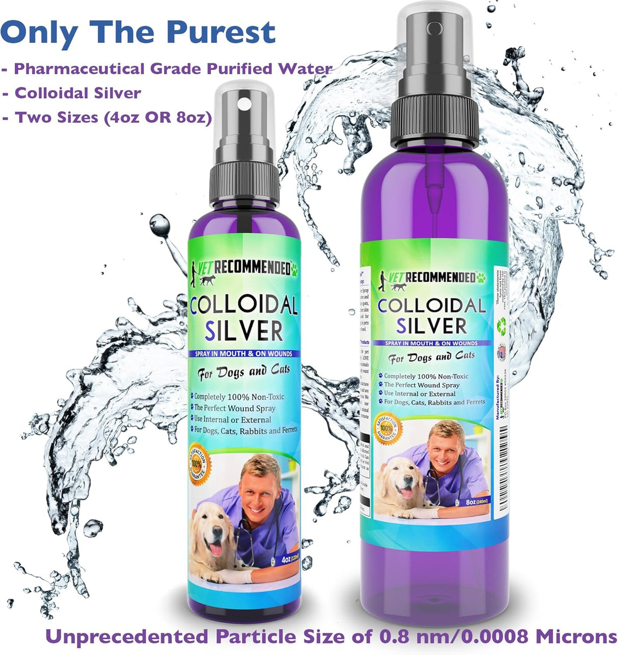 Vet Recommended Colloidal Silver for Dogs & Cats 8 Fl.Oz.