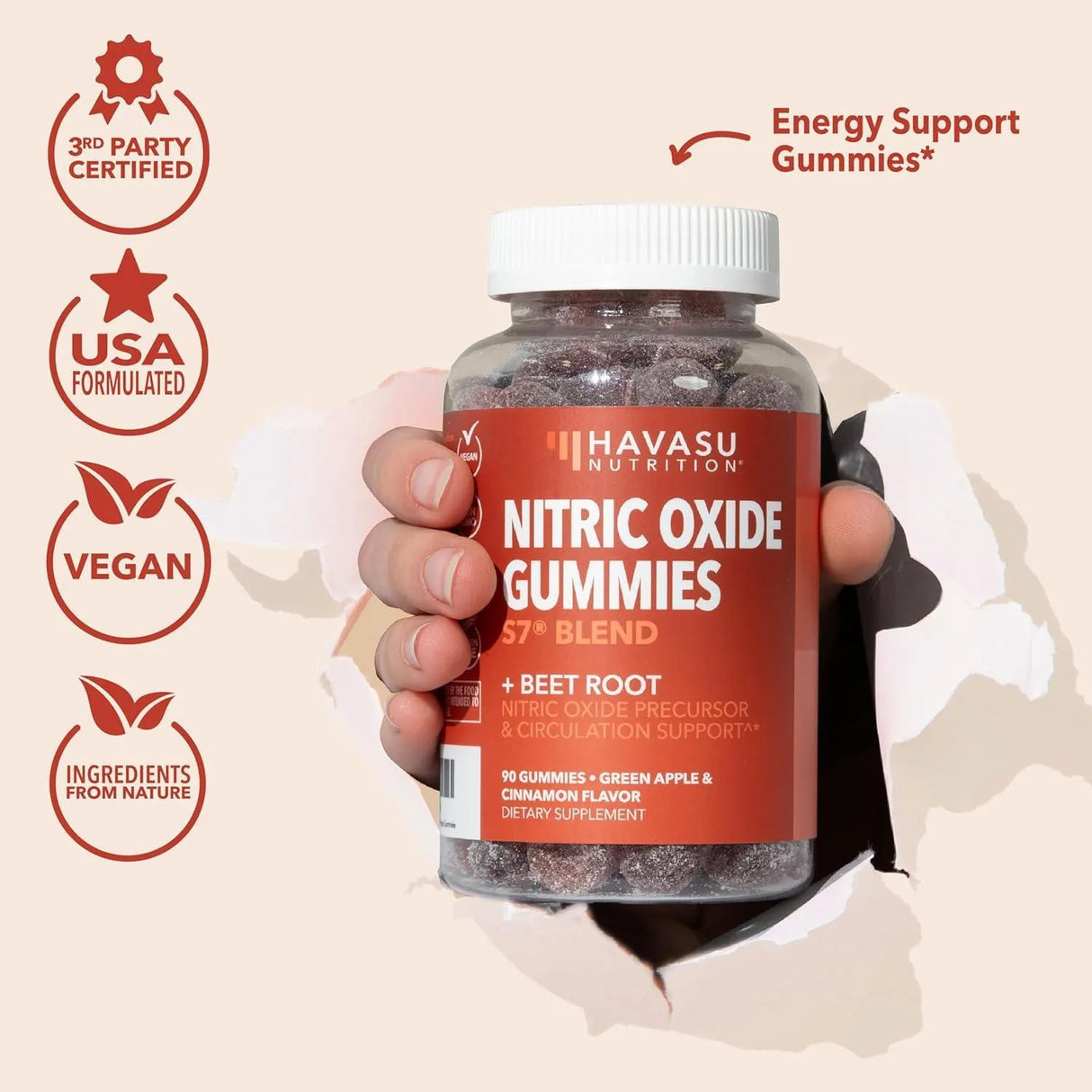 HAVASU NUTRITION - HAVASU NUTRITION Nitric Oxide Gummies 90 Gomitas - The Red Vitamin MX - Suplementos Alimenticios - {{ shop.shopifyCountryName }}