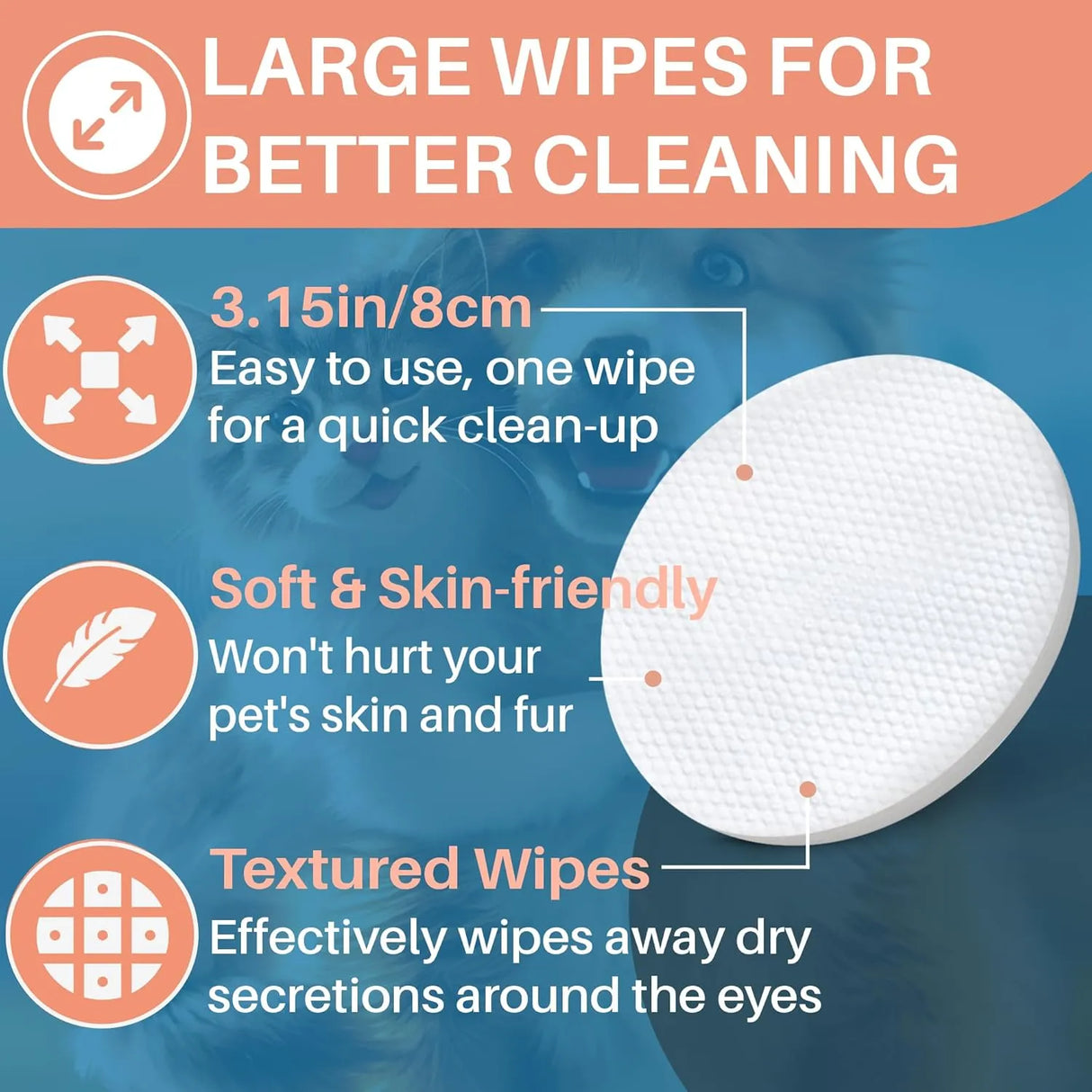 YIBESI - Yibesi Dog Eye Wipes 120 Toallitas 2 Pack - The Red Vitamin MX - Cuidado De Los Ojos De Los Perros - {{ shop.shopifyCountryName }}