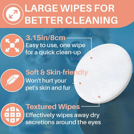 YIBESI - Yibesi Dog Eye Wipes 120 Toallitas 2 Pack - The Red Vitamin MX - Cuidado De Los Ojos De Los Perros - {{ shop.shopifyCountryName }}