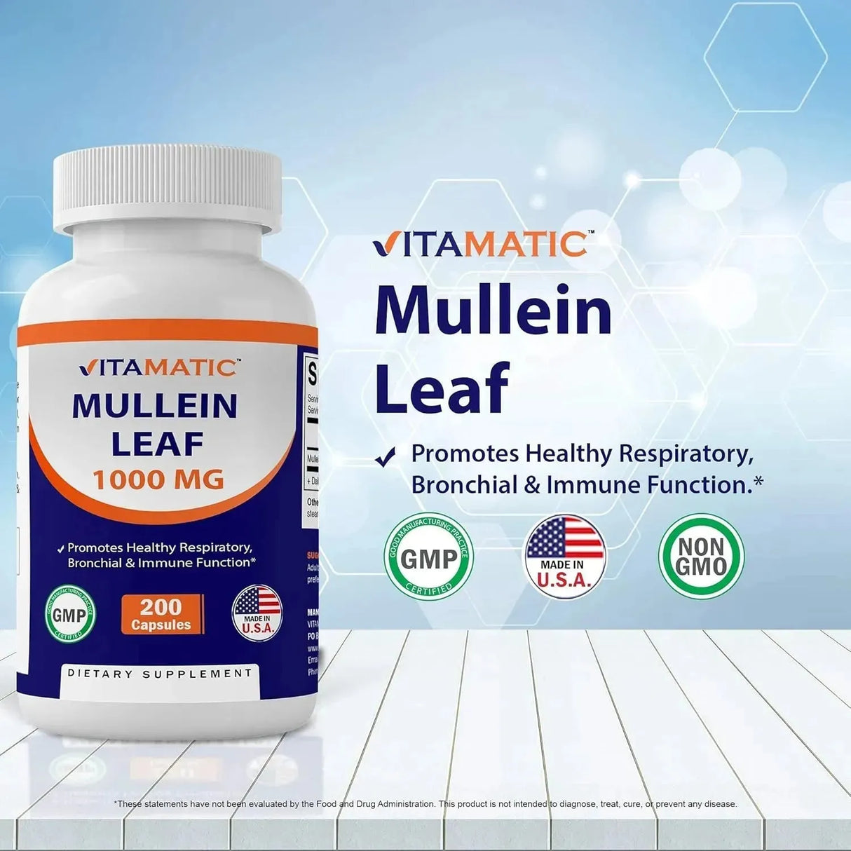 VITAMATIC - Vitamatic Mullein Leaf 1000Mg. 200 Capsulas - The Red Vitamin MX - Suplementos Alimenticios - {{ shop.shopifyCountryName }}