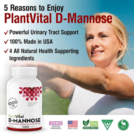PLANT VITAL - Plantvital D Mannose 120 Capsulas - The Red Vitamin MX - Suplementos Alimenticios - {{ shop.shopifyCountryName }}