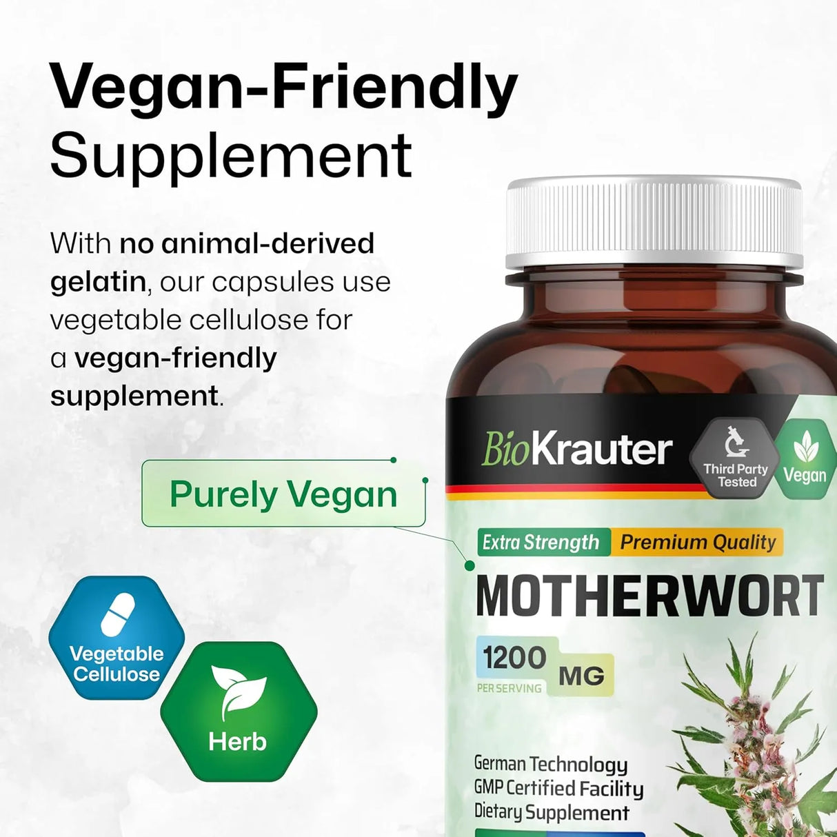 BIOKRAUTER - BIO KRAUTER Motherwort 1200Mg. 100 Capsulas - The Red Vitamin MX - Suplementos Alimenticios - {{ shop.shopifyCountryName }}