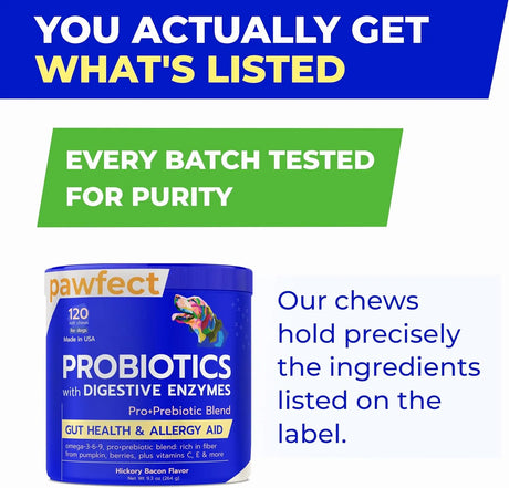 PAWFECT - PAWFECT Pet Probiotics for Dogs & Digestive Enzymes 120 Masticables - The Red Vitamin MX - Probióticos Para Perros - {{ shop.shopifyCountryName }}