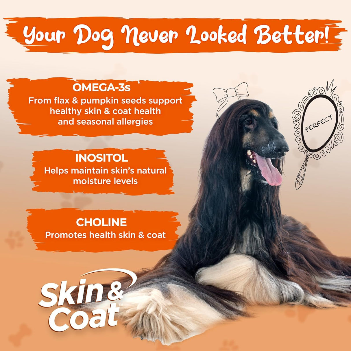 Vital Planet Skin and Coat Supplement for Dogs 60 Tabletas Masticables