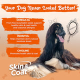 Vital Planet Skin and Coat Supplement for Dogs 60 Tabletas Masticables