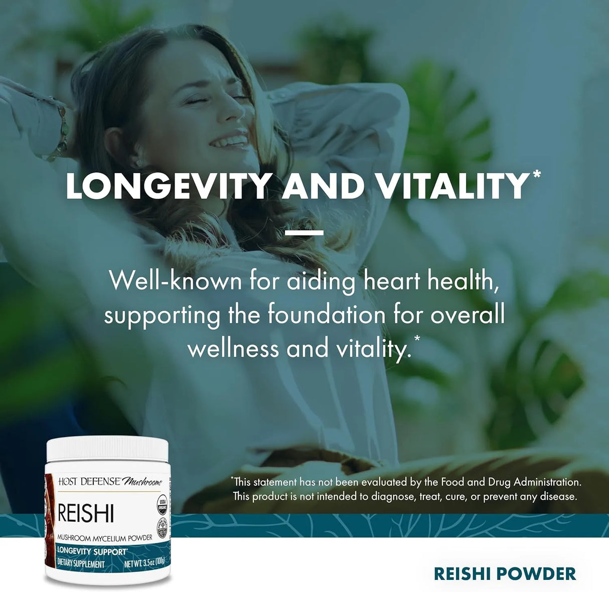 HOST DEFENSE - Host Defense Reishi Powder 100Gr. - The Red Vitamin MX - Suplementos Alimenticios - {{ shop.shopifyCountryName }}