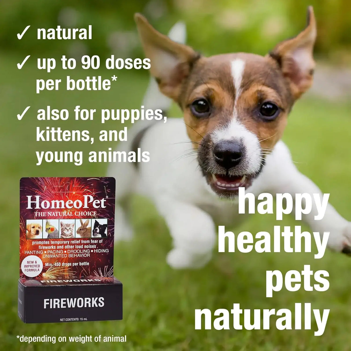 HOMEOPET - HomeoPet Fireworks Safe and Natural Loud-Noise-Anxiety Calming Supplement 15Ml. - The Red Vitamin MX - Relajantes Para Perros - {{ shop.shopifyCountryName }}