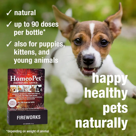HOMEOPET - HomeoPet Fireworks Safe and Natural Loud-Noise-Anxiety Calming Supplement 15Ml. - The Red Vitamin MX - Relajantes Para Perros - {{ shop.shopifyCountryName }}