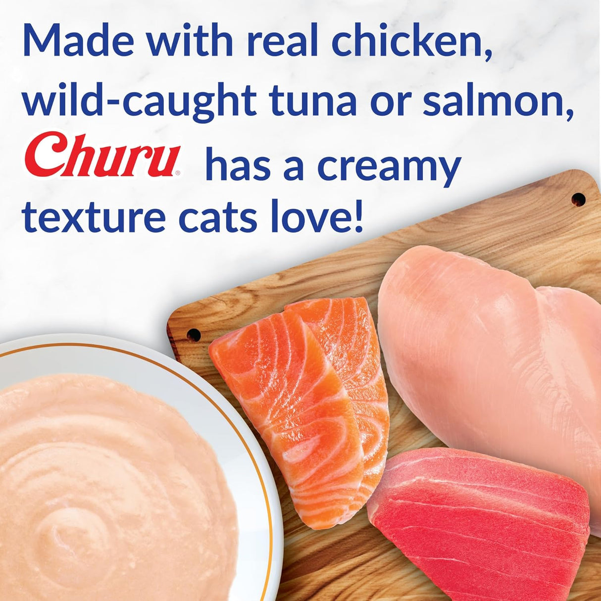 INABA Churu Hairball Control Functional Creamy Lickable Purée Cat Treat Chicken Recipe 24 Pack